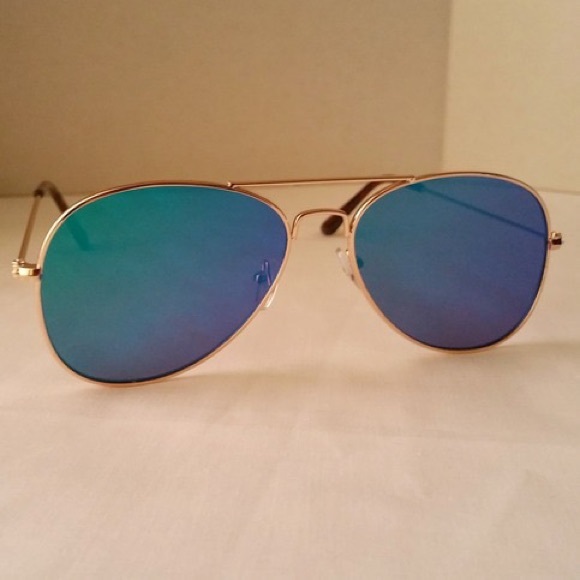 new Metal Aviator ✈︎ Flash Mirror Sunnies ✈︎ Turq - Picture 4 of 5